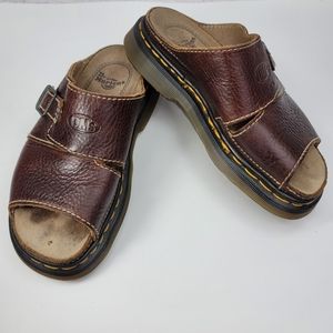 Vintage Dr. Martens Women's Leather Slip On Sandals Size US 6.5 UK 5